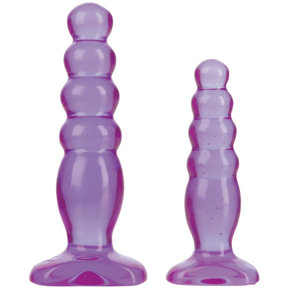 Doc Johnson Crystal Jellies Anal Kit Purple