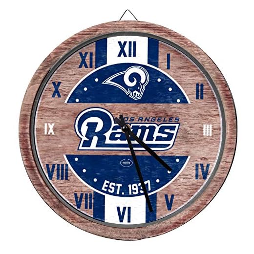 FOCO Los Angeles Rams NFL Barrel Wall Clock