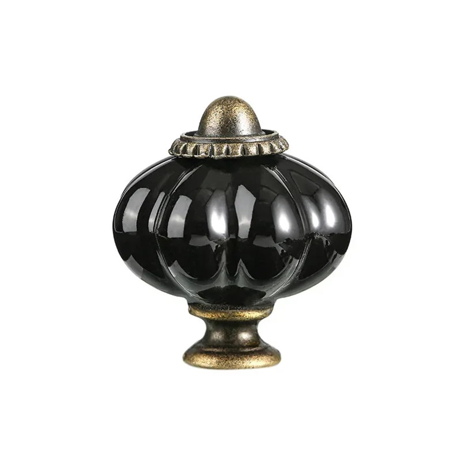 Wonjoxel Black-100 Ceramic Door Knobs 6Pcs Ceramics Vintage Drawer Knob Handle Cabinet Cupboard Door Pull Furniture Hardware Handle Pulls Drawer Knob(Black-100)