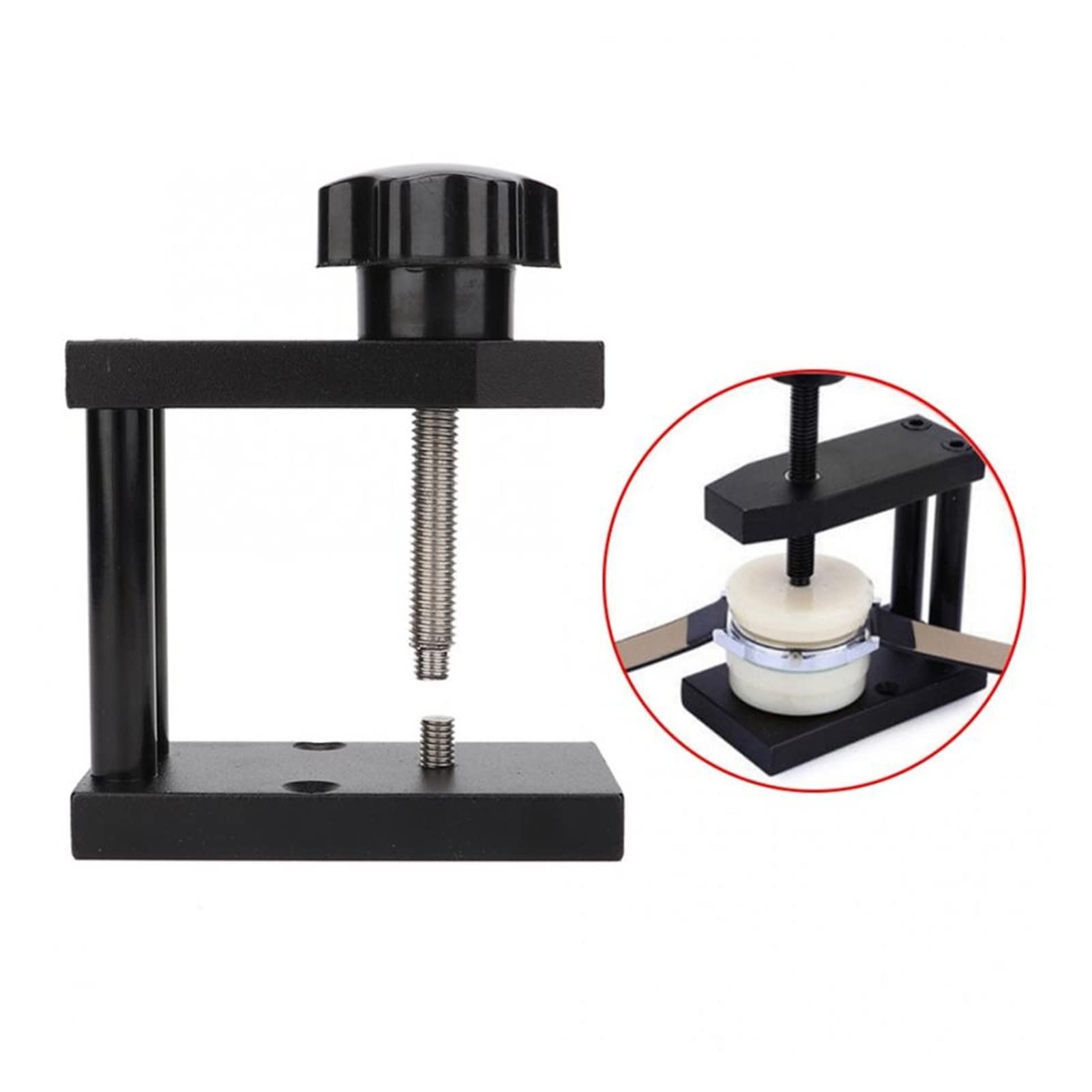 Outil de Presse à Fond de Montre en Spirale Professionnel de Haute précision avec 12 Accessoires Outil de réparation de Montre pour horloger Kit d'outils de réparation de Montre