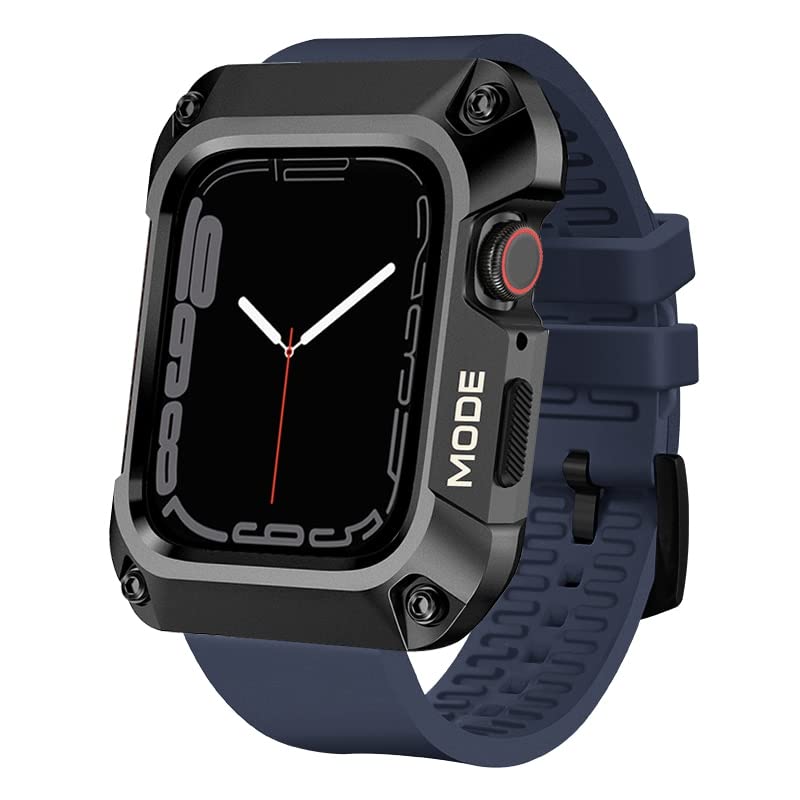 Kit modification Apple Watch 8 7 45 mm avec lunette métal bracelet iWatch