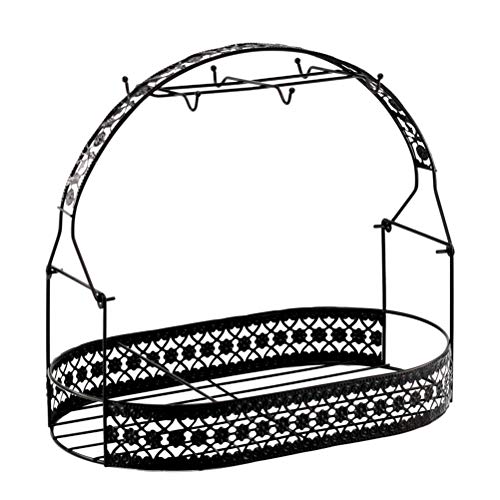 Buy BESTonZON Mug Basket Holder, Wrought Iron Coffee Mug Cup Holder