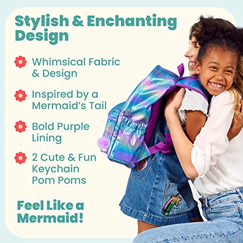 Mermaid Backpacks for Girls - Kindergarten to Elementary School - Cute Kids Backpack - Toddler Bookbag4