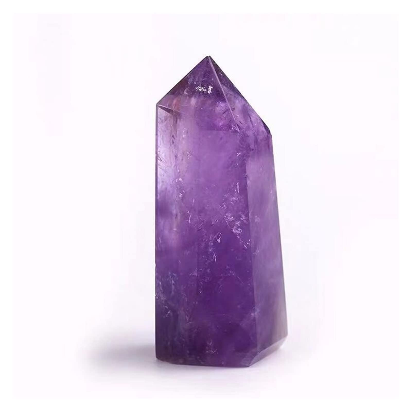 Améthyste naturelle rugueuse en baguette de quartz poli pour minéraux de collection