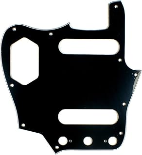 Custom LEFT HANDED Guitar Pickguard Fits Jaguar, 3ply Black/Vintage Reissued