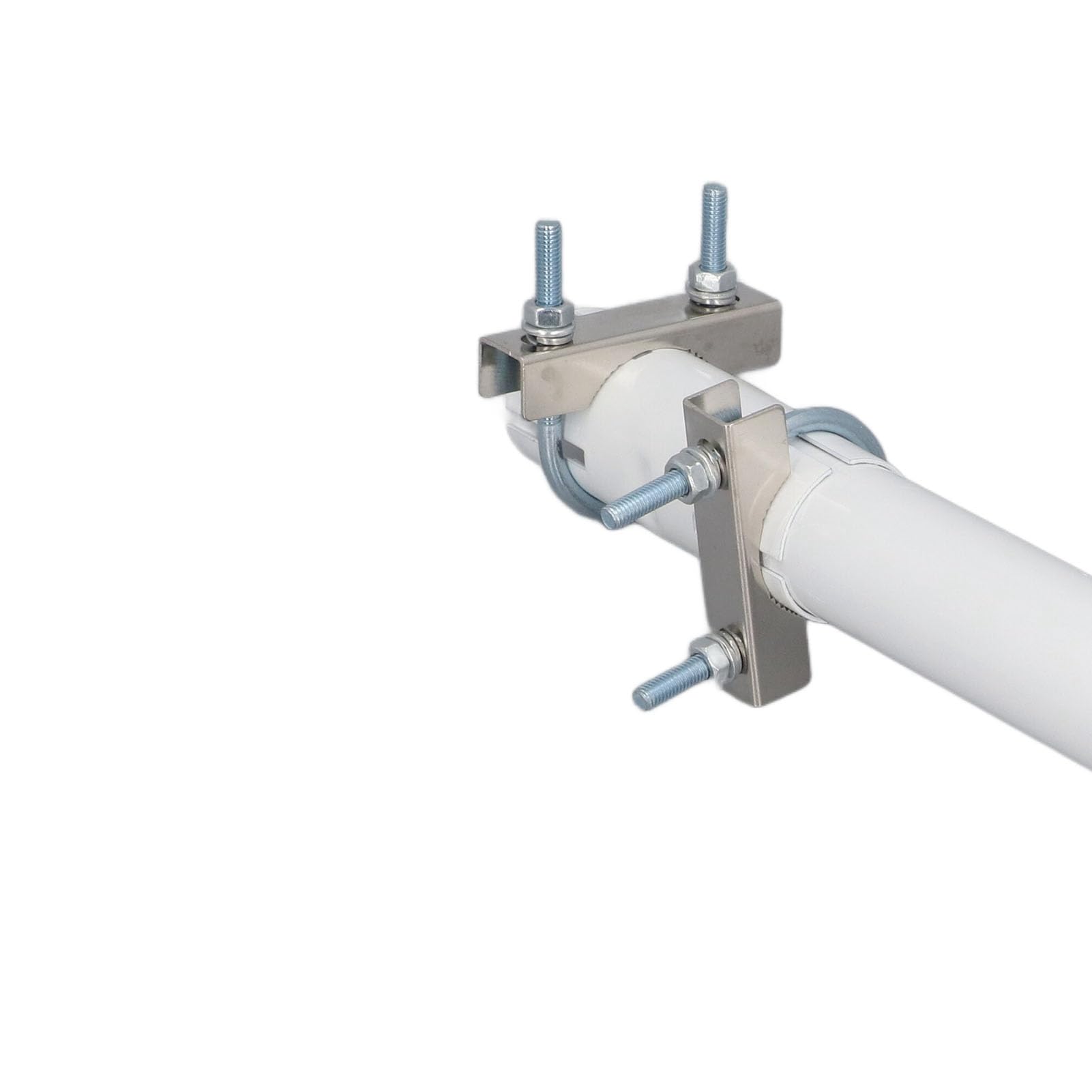 Supporto , Supporto da Palo in Acciaio Inossidabile Resistente Alla Ruggine, da Tetto con Angolo Terminale Regolabile per Antenna Parabolica Rettangolare V2 Antenne TV Esterne AP WiFi