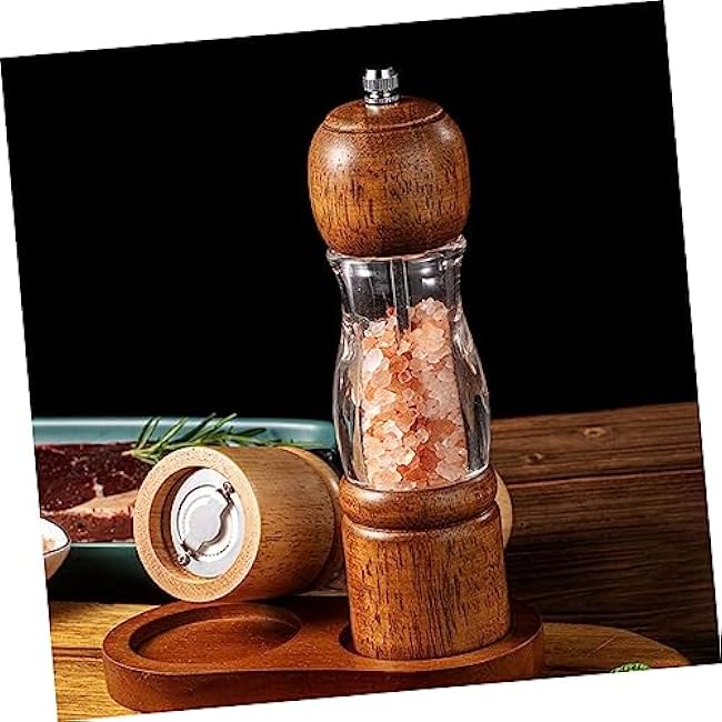Ciieeo 2pcs Crank Pepper Mill Grinder Manual Spice Tool Quality Material Easy to Operate Suitable for Occasions