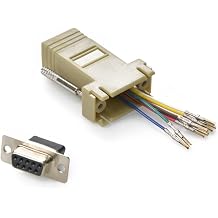 InstallerParts 10 Pack DB9 Female to RJ45 Modular Adapter Ivory