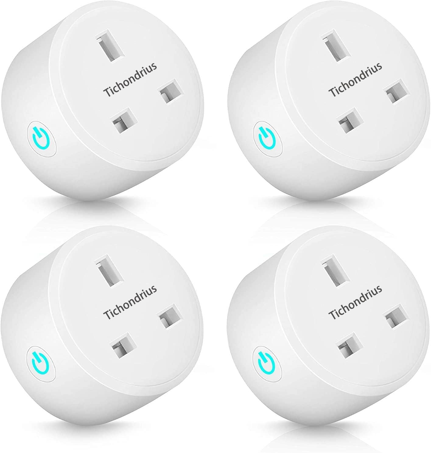Smart WiFi Plug, 4 Pack 16A Smart Outlet Plug Socket Compatible with