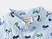 Toddler Baby Boys Lapel Short Sleeves T-Shirt Button Car Cartoon Printed Infant Polo Pullover Lovely Little Kids Tops (Blue,90/18-24 M,24 Months,18 Months,Unisex,Big Kid,US,Age)