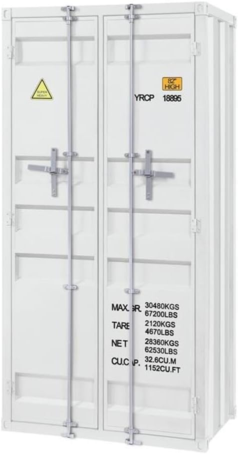 Acme Cargo Wardrobe (Double Door) in White