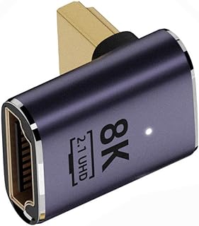 cablecc HDMIオス-HDMI 2.1メス ロープロファイル 垂直 90度アップ角度 UHD 延長アダプター 8K 60hz HDTV対応