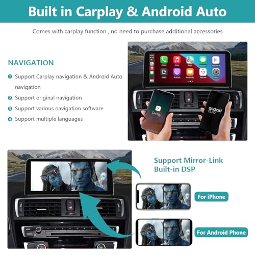 Ninetom 10,25" CarPlay GPS Bilradio för BMW NBT F20/F21/F23