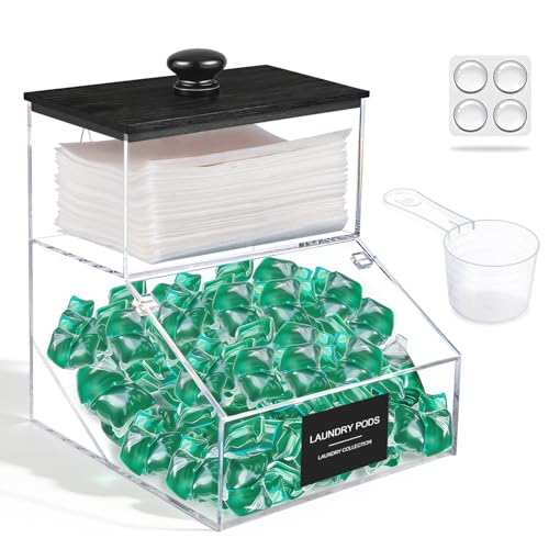 Hiitytin 2 in 1 Dryer Sheet Holder & Laundry Pods