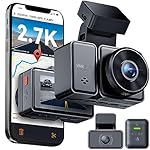Vantrue E2 Dash Cam Front and Rear, 2.7K Upgrade Rear Cam, Dual STARVIS, 2.7K + 2.7K Dash Camera for Cars, Voice Control, WiFi, GPS, Night Vision, 24H Parking Mode, G-Sensor, 2.45" IPS, Support 512GB