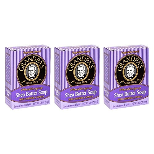 Grandpa's Shea Butter Soap Bar w/Lavender & Vanilla, 3.25 Oz (Pack of 3)