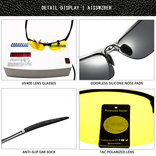 Image of Mens Sports Polarized Sunglasses Driving Metal Frame UV Protection Sunglasses For Men 8177