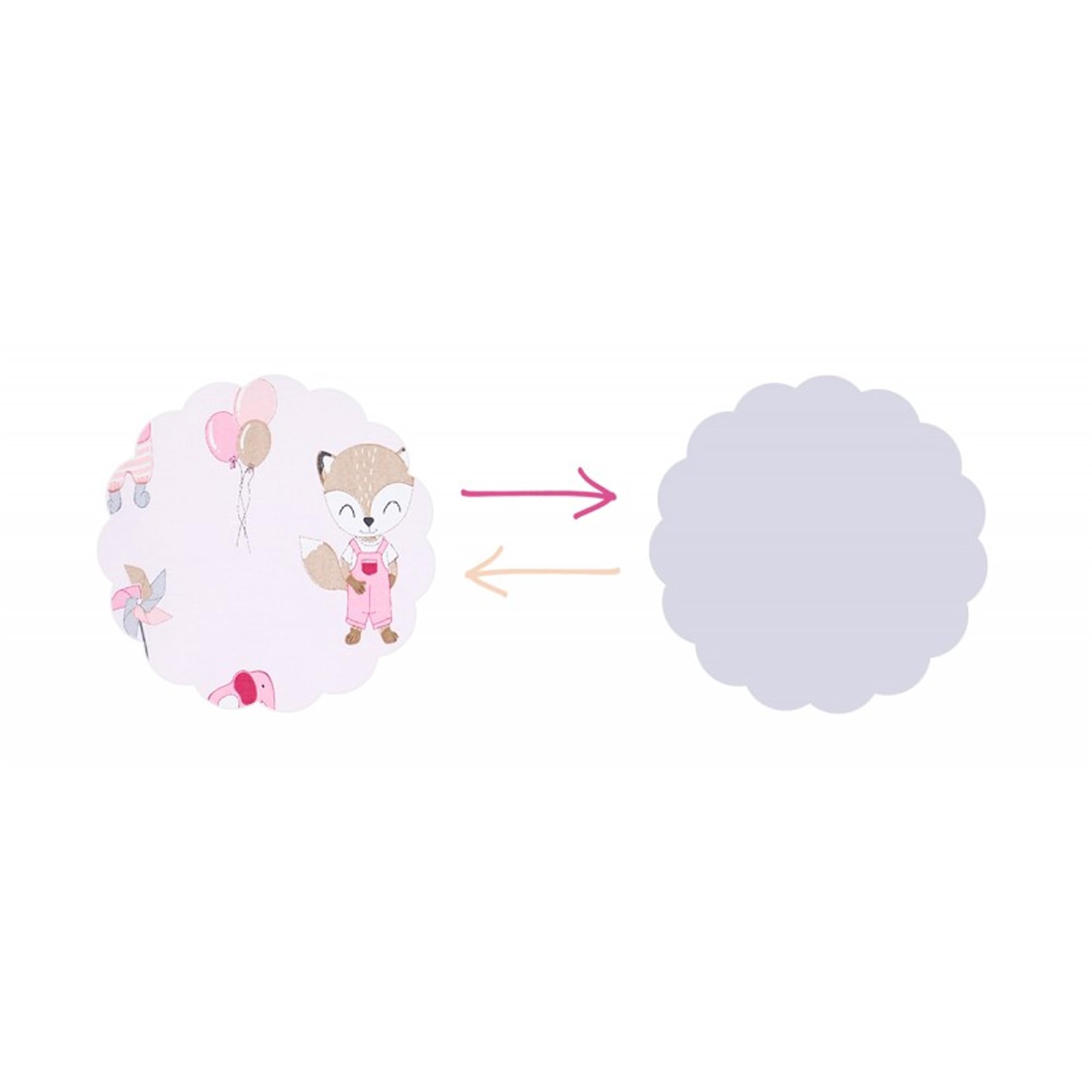 BABYSAFE Baby Cot Bed Duvet Cover Set Girls 120 X 90 with Toddler Pillowcase 40x60 Cm 100% Cotton - Image 3