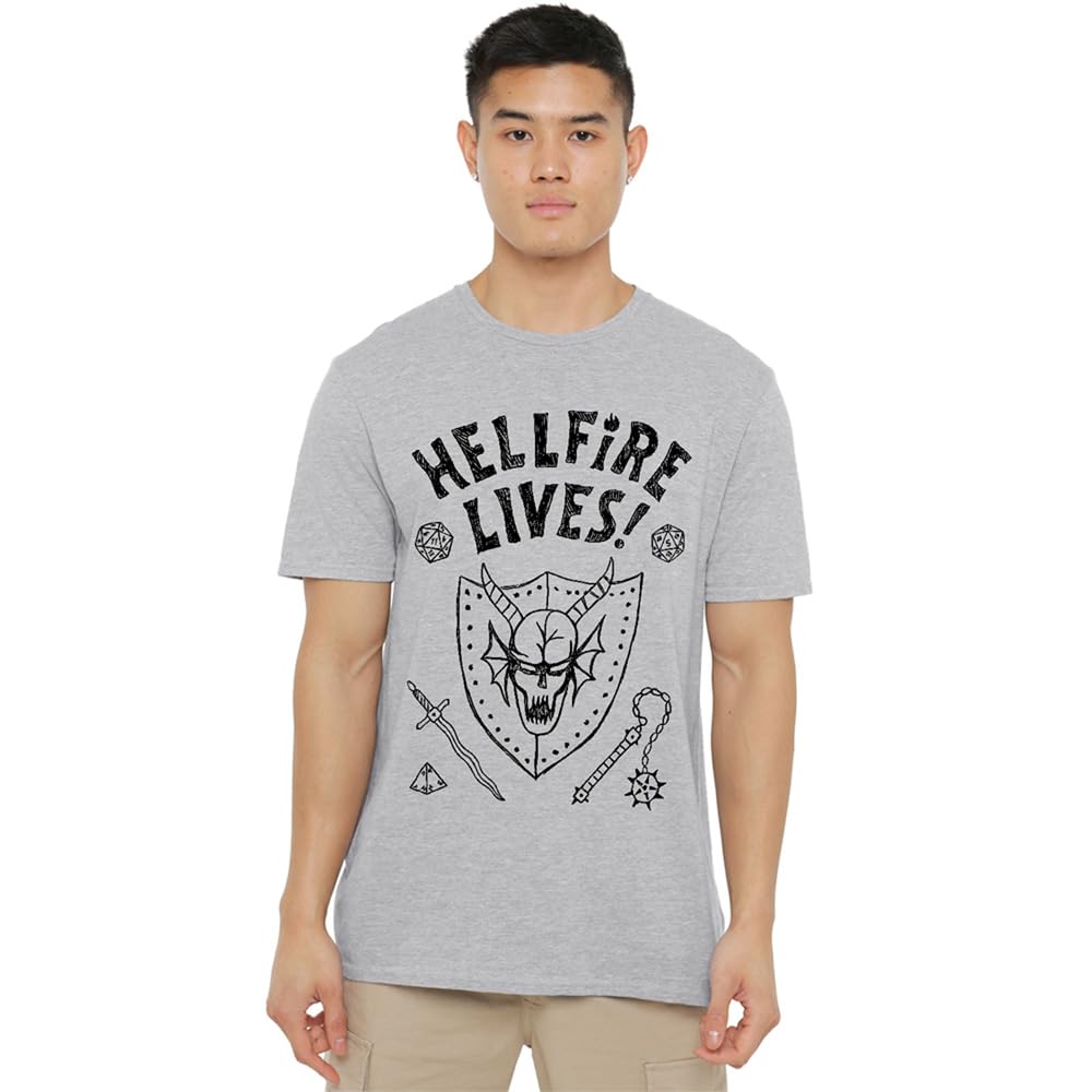 Stranger Things Hellfire Graduation Unisex T Shirt, Athletic Heather, Medium