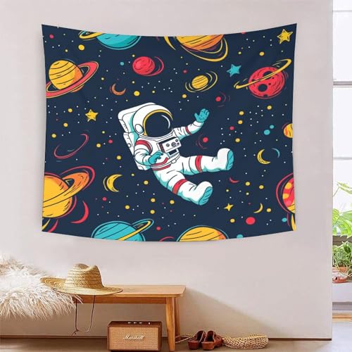 Tapisserie astronaute tissu 180x230cm pour cacher un mur nu