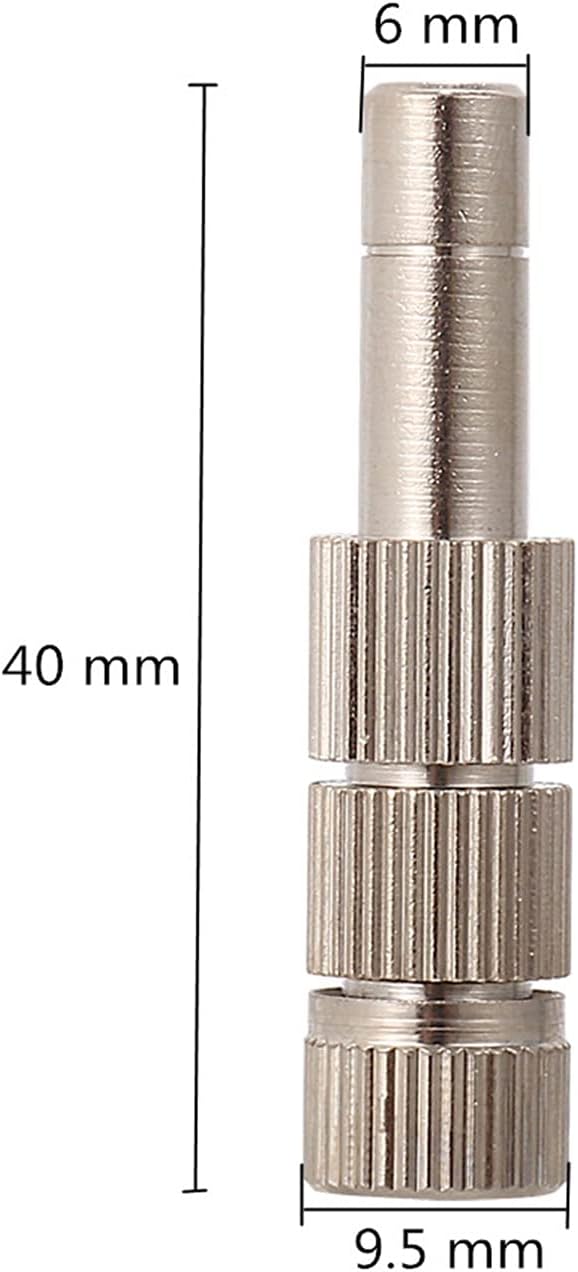 Gardening Irrigation Dripper 0.1mm 0.15mm Atomizing Nozzle with Filter, Internal Low-Pressure Atomizing Nozzle, Spray Jet Atomizing Head 6 Pieces (Color : 0.1mm)