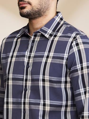 Image of Being Human Beige Slim Fit Regular Collar Men's Shirt Clothing