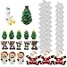 JUNKE 39 PCS Miniature Great Deal Christmas Miniature Ornament Kit DIY Fairy Garden Dollhouse