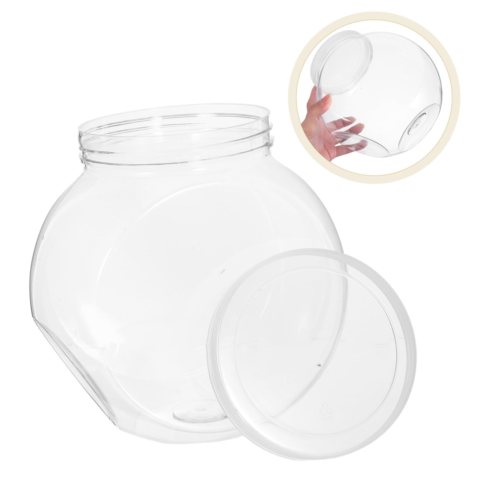 Alipis Lot De 4 Bocaux De Rangement Transparents Pour Aliments Secs Biscuits Bonbons Cuisine