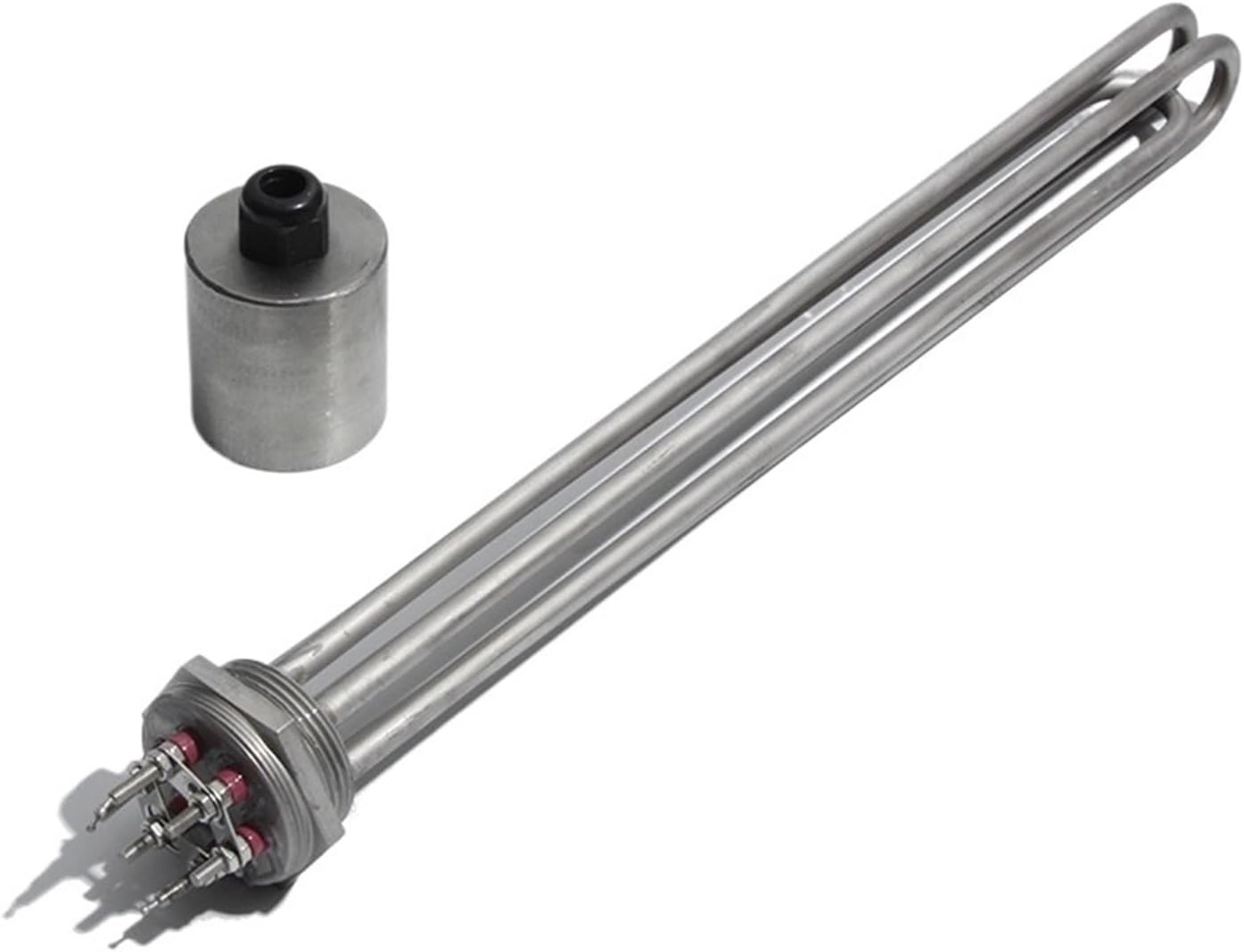 1Pcs DN40 (47mm) BSPT Water Tank Boiler Heat Electric Heating Pipe Special For Water Engineering Incoloy 800 3KW/4.5KW/6KW/9KW/12KW(Gold,220V_12KW350MM DN40)