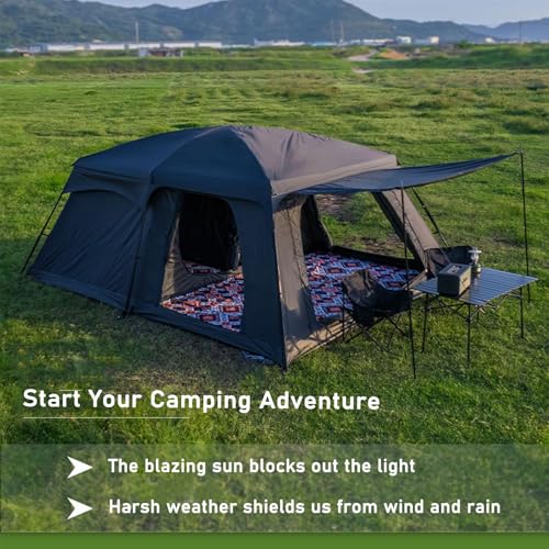 Carpa familiar grande para camping 4-6 personas impermeable y UV miniatura 3