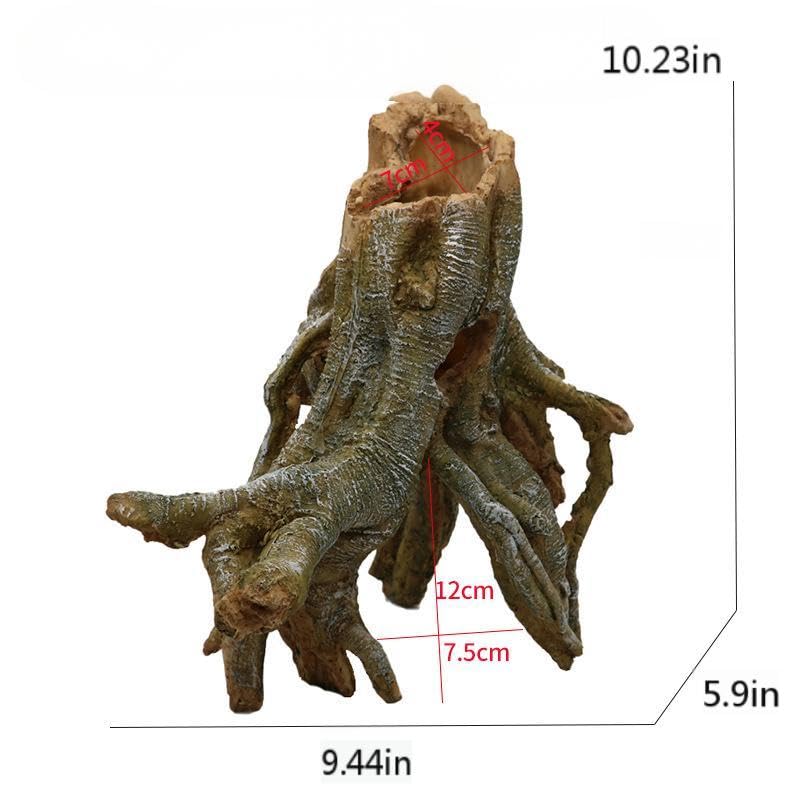 Decoración de Tronco de árbol Grande para Acuario, pecera, Paisaje, Material de Resina, simulación de Tronco de árbol, Accesorios de decoración de Acuario