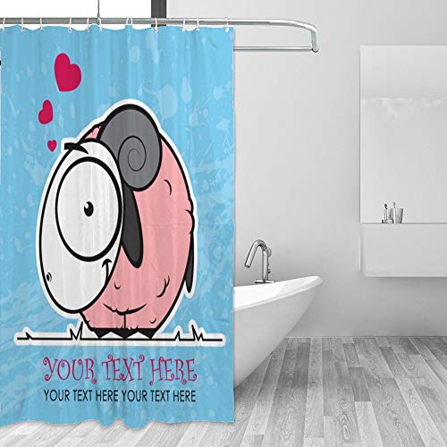Rideau de douche licorne polyester 180x180cm avec 12 crochets - 5