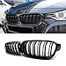 Parrilla Delantera de Riñón, Par Parrillas Negras Brillantes para Parachoques Delantero, Repuesto para BM-W 3-Series F30 Limousine F31 Touring 2012-2019