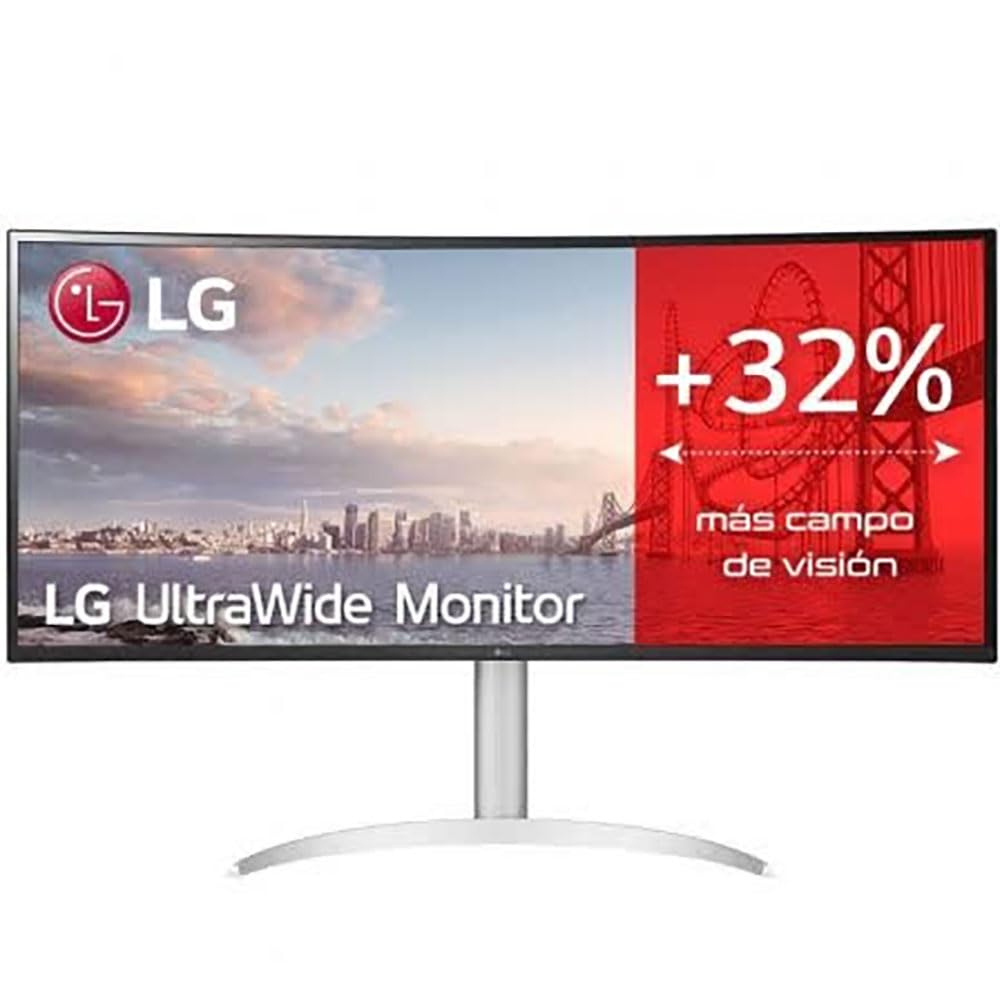 LG 34Wq650 Monitor 34 Pollici Ultrawide 21:​9 Led Ips Hdr 10, 2560 x 1080, 1Ms, Amd Freesync 100Hz, Audio Stereo 14W, Hdmi 1.4, Hdcp 2.2, Display Port 1.4, Altezza Regolabile, Bianco, 34 Pollici