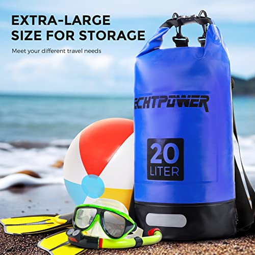Echtpower Waterproof Bag,20L Dry Bags Waterproof For Kayaking, Roll Top Lightweight Dry Bag Backpack With Waterproof Phone Pouch For Travel, Rafting, Boating, Swimming, Camping, Hiking, Beach, Fishing #TOP2