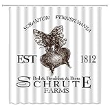 Schrute Farms Shower Curtain Bed Breakfast Retro Beets Scranton Pennsylvania Est 1812 Schrute Simple...
