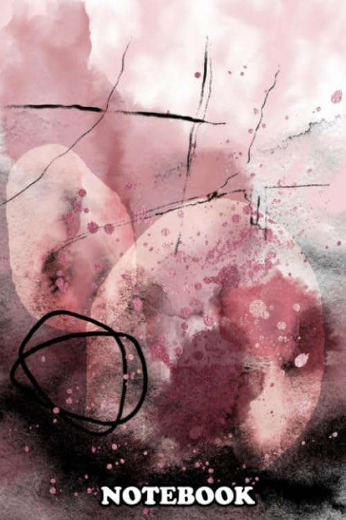 Notebook: Stunning Modern Abstract Watercolor Art In Pink Black , Journal for Writing College Ruled Size 6" x 9", 110 Pages