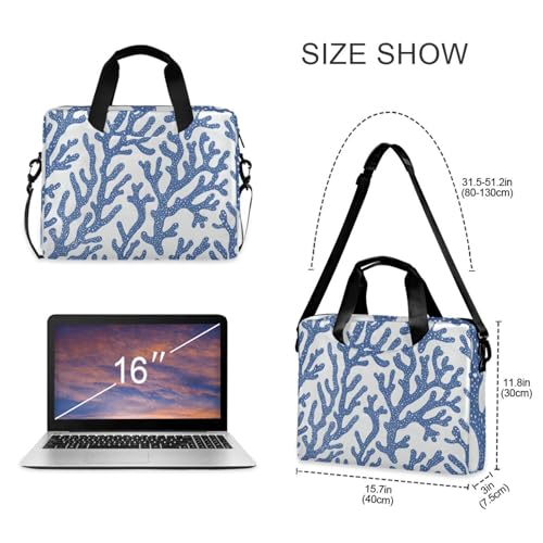Bolso maletín para laptop azul coral 13-15.6 pulgadas miniatura 5