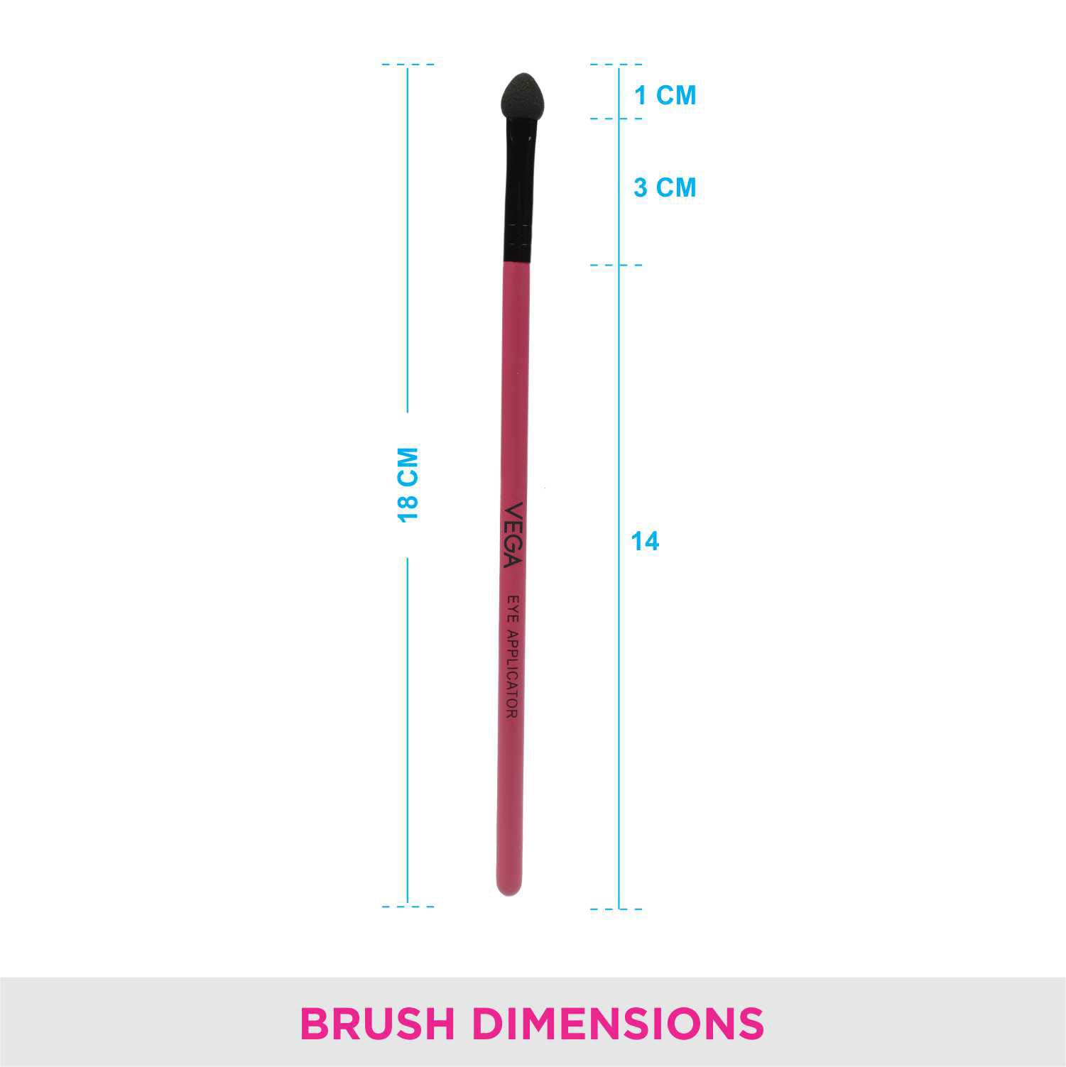 Vega Eye Applicator Brush, 18 G, Pink 1
