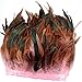 Produktbild ERGEOB® Echte Hahnenfedern auf 200cm Stoffstreifen in Pink - 13 Farbvarianten - Ideal für Fasching, Karneval, Halloween, Basteln, Bekleidung, Kostüme.