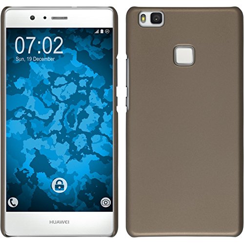 PhoneNatic Custodia Rigida Compatibile con Huawei P9 Lite - gommata Oro - Cover + Pellicola Protettiva