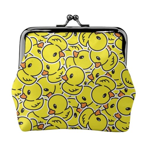 rubber duck Kiss Lock Coin Change Wallet Purses for Women