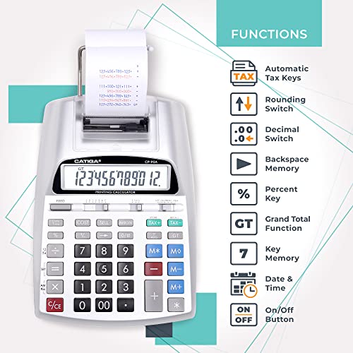image for CATIGA New & Upgraded 2025 Printing Calculator Adding Machine 10 Key, 
