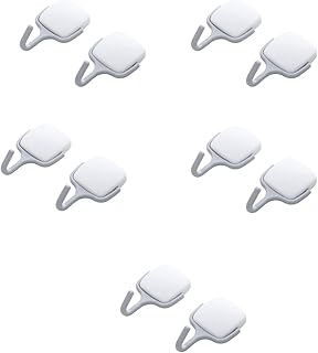 BeyondNice 10Pack Magnetic Hooks Heavy Duty, Strong Neodymium Magnet Hooks for Fridge, Refrigerator Magnet with Hook for Hanging, Locker, Kitchen, Cruise, Grill, Industrial Magnetic Hooks (Square)