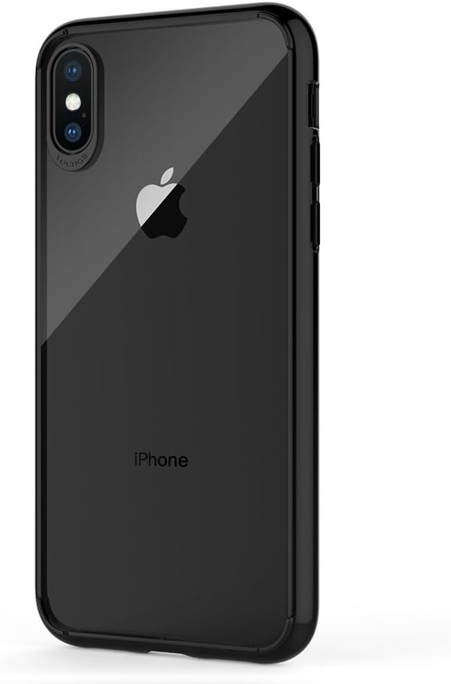 iPhone X Case,Clear Thin Case for Apple iPhone X/10[Slim Fit][Scratch Resistant][Clear Back],iPhone X Black Case Slim cover,tpu pc phone case for iPhone X(2017)-Black