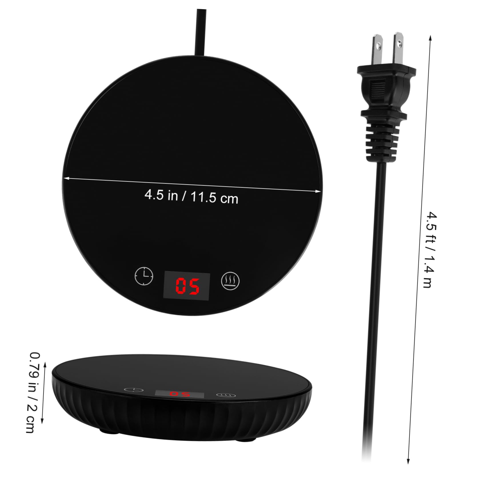 Cabilock Coffee Cup Heating Mat Reusable Warming Coaster for Office Mug Warmer with Temperature Control Electric Cup Heating Coaster for Daily Use Portable Drink