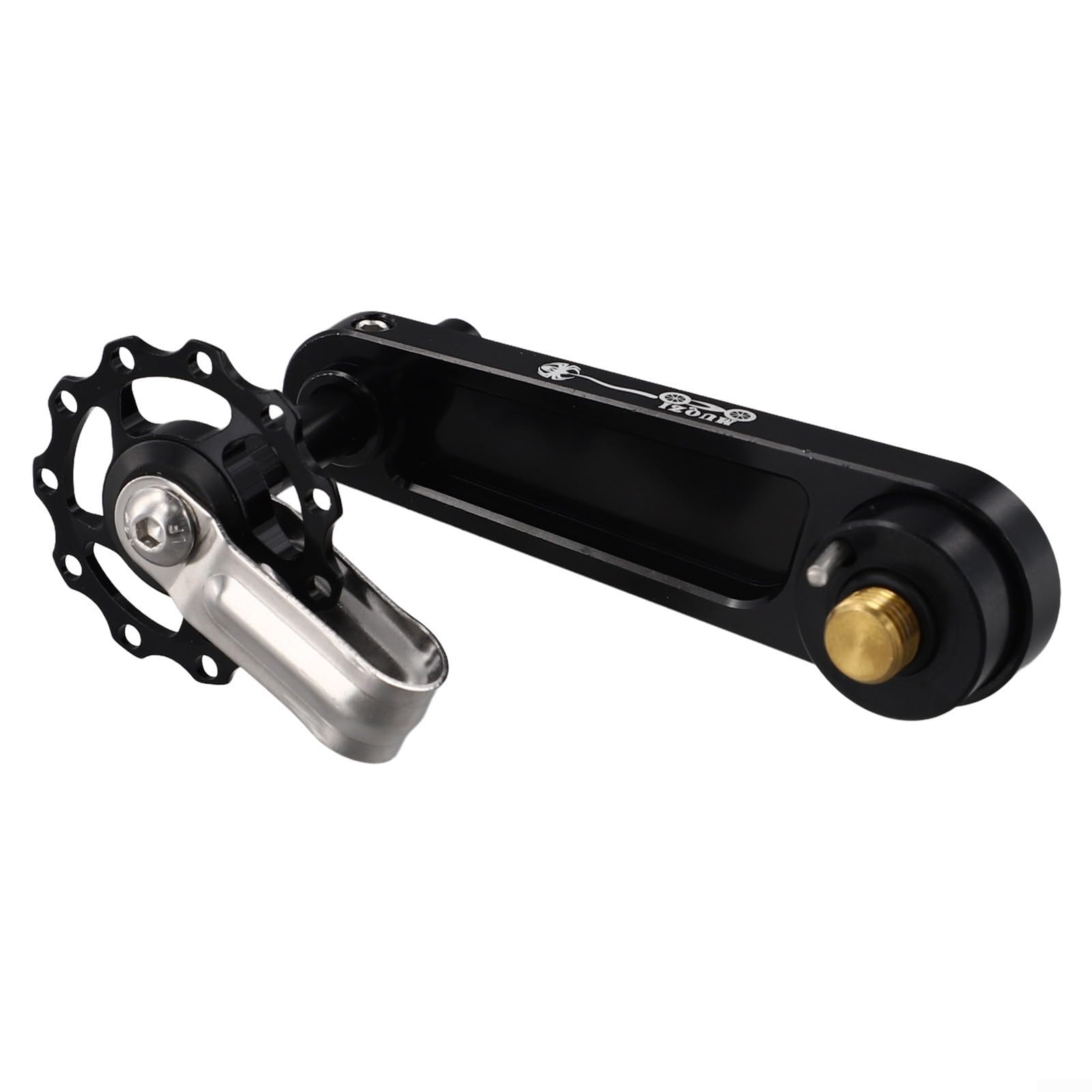Tensor de cadena de bicicleta MTB Oniissy, adaptador de guía de cadena de una sola velocidad, tensor de rodillo mejorado (negro)