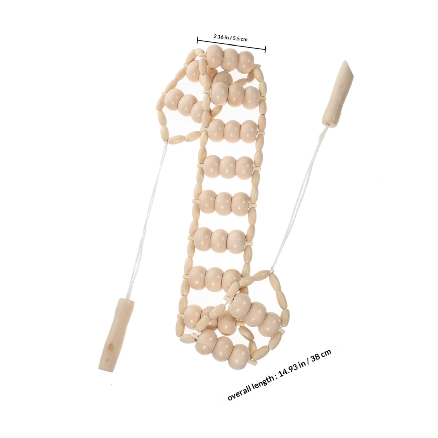 Kit para Maderoterapia de 6 Piezas, Rodillo de Madera y Rodillo Masajeador Anticelulitis para Espalda, Relaja, Alivia Fatiga y Favorece la Circulación