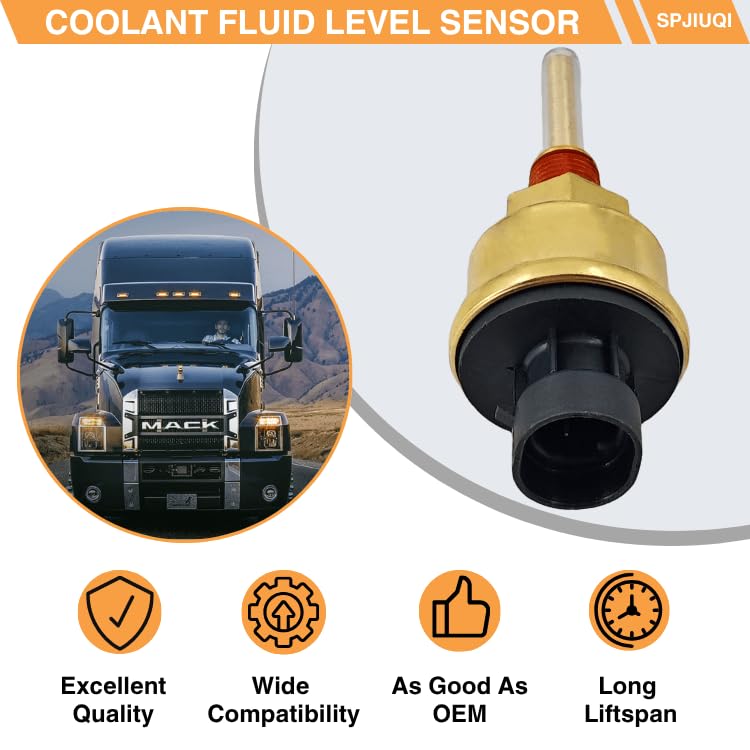 Coolant Level Sensor Switch, 4903489, Coolant Fluid Level Sensor Switch - Compatible with Cummins M11, ISM, N14, ISX, ISM, QSK, QS, 3612521, 4383932, 01-530-1204, 015301204, 086714A0001