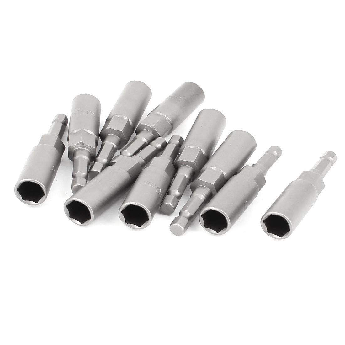 New Lon0167 1/4' 'Hexagon Destacados Shank 10mm Tuerca eficacia confiable hexagonal Socket Driver Bit Adapter 80mm 10pcs largo(id:b4e 36 9c c6a)